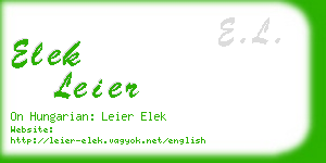 elek leier business card